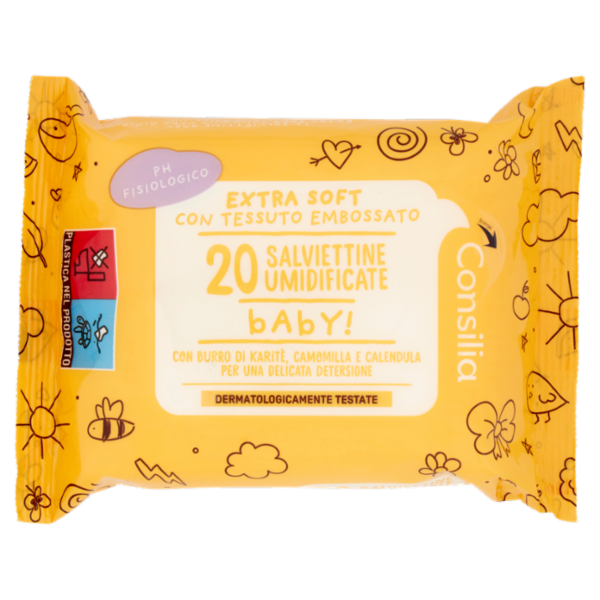 Consilia Salviettine Detergenti per Bimbo Extra Soft 20 pezzi
