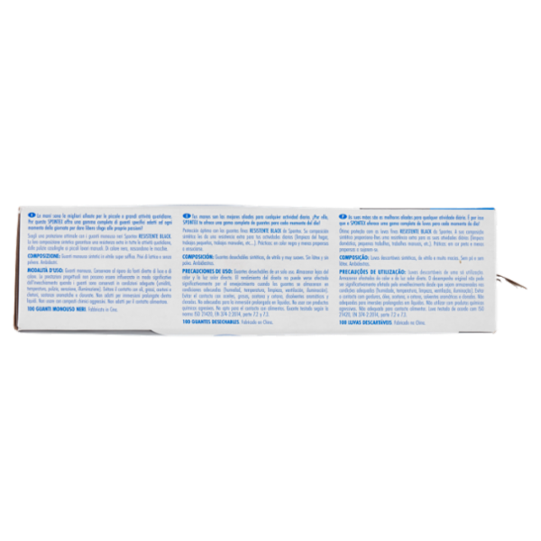 Spontex Guanti Usa&Getta Resistente Black x100 Taglia S/M