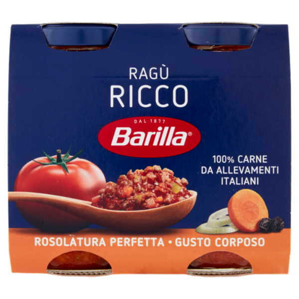 Barilla Sugo Ragù Bolognese Classico Condimento per Pasta 180gX2