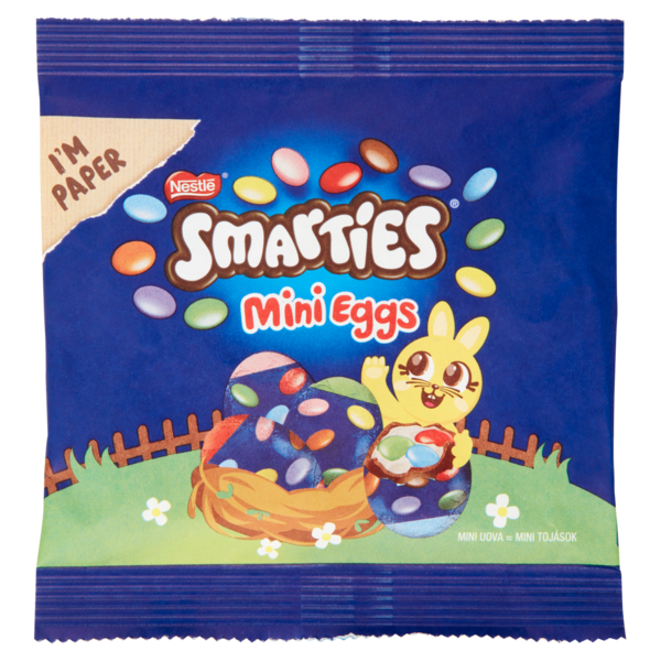 NESTLÉ Smarties Ovetti di cioccolato al latte con inclusioni di Mini Smarties sacchetto 81g