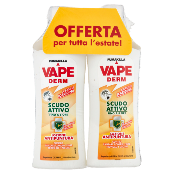 VAPE Derm Scudo Attivo Lozione Antipuntura 2 x 100 ml