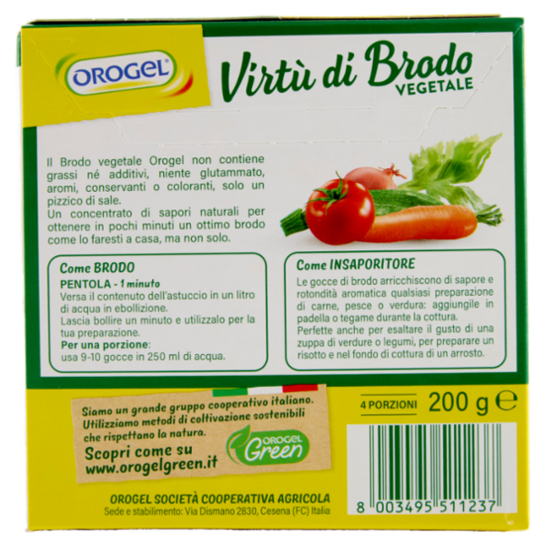 Orogel Virtù di Brodo Vegetale Surgelati 200 g