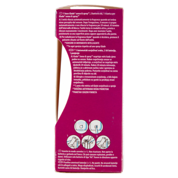 Glade Sense&Spray Profumatore per Ambienti con Sensore smart di Movimento Fragranza RelaxingZen 18ml