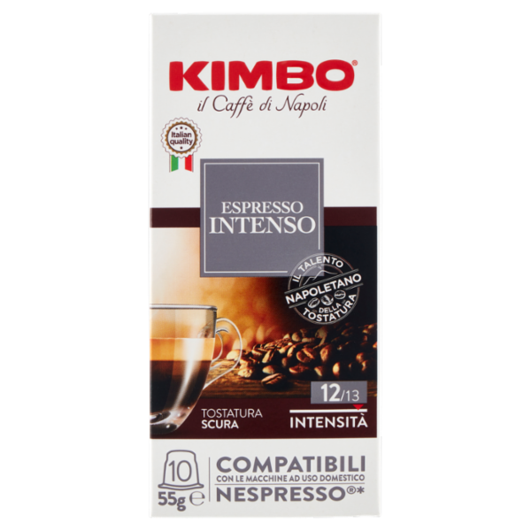 Kimbo Espresso Intenso Capsule Compatibili con le Macchine Nespresso* 10 x 5.5 g