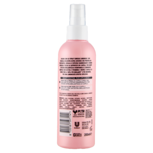 sunsilk Luminous 100 Spray Extra Brillantezza 200 ml