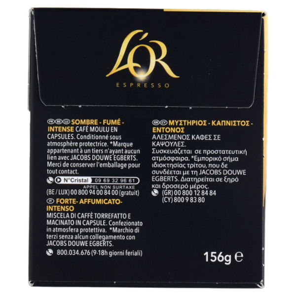 L'OR Onyx 12- 30 Capsule Caffè Compatibili con Macchine Nespresso*® Original 156g