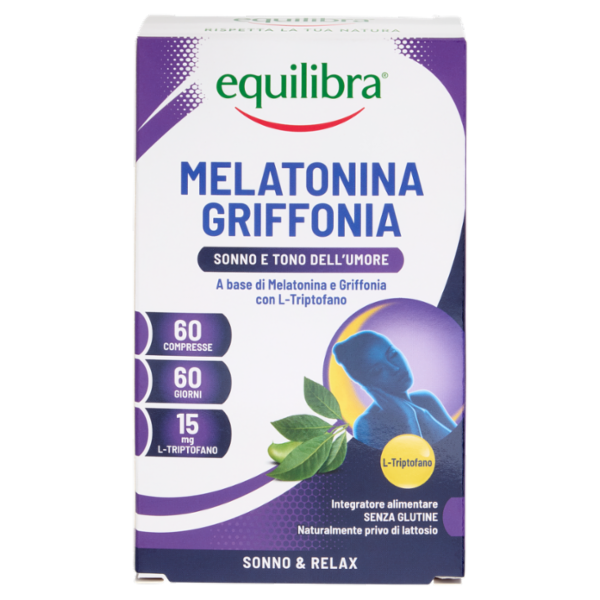 equilibra Melatonina Griffonia Sonno e Tono dell'Umore 60 Compresse 4,8 g