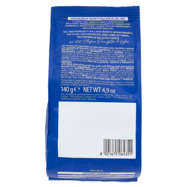 Pernigotti Gemma Cioccolato al Latte Ripieno con Biscotto 140 g