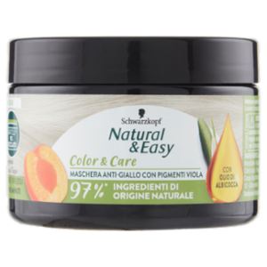 Schwarzkopf Natural&Easy Color & Care Maschera Anti-Giallo Con Pigmenti Viola Anti Giallo 150 Ml