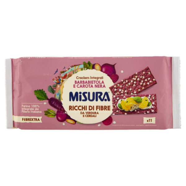 Misura Fibrextra Crackers Integrali Barbabietola e Carota Nera 355 g
