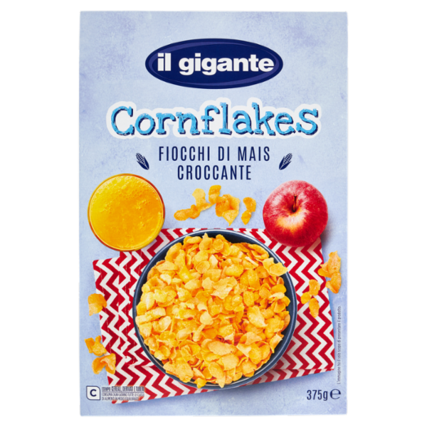 IL GIGANTE Cornflakes Fiocchi di Mais Croccante 375 g