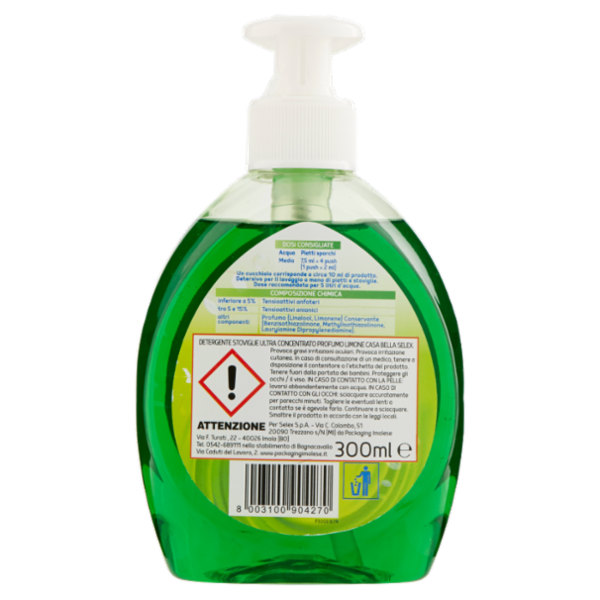 Selex Casa Bella Detergente per Stoviglie Ultra Concentrato Limone 300 ml