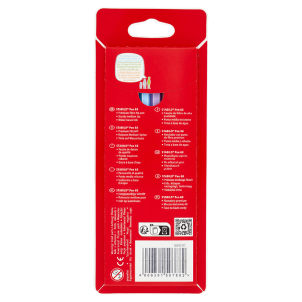 STABILO Pen 68 pennarello - astuccio da 8 pz. pastel