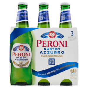 Peroni Nastro Azzurro Mais Nostrano Birra 3 x 33 Cl