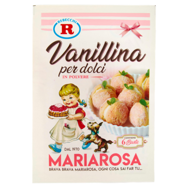 Mariarosa Vanillina per dolci in Polvere 6 x 0,5 g