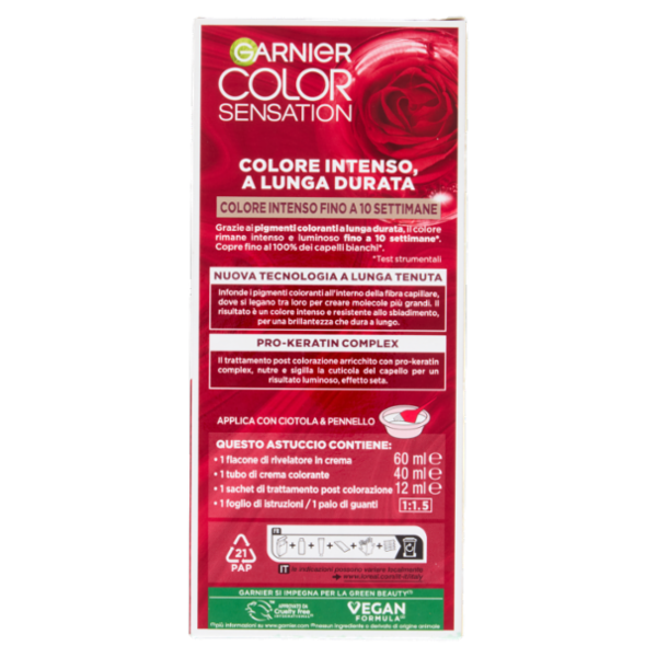 Garnier Color Sensation Colorazione Permanente in Crema 4.0 Castano