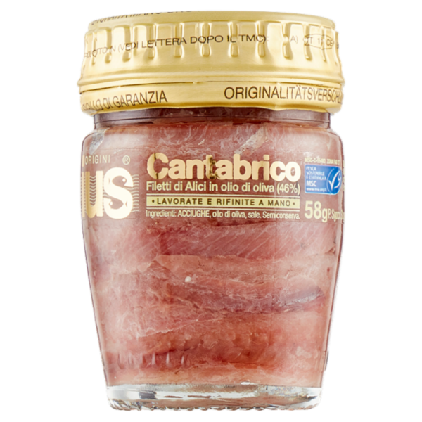 Delicius Cantabrico Filetti di Alici in olio di oliva (46%) 58 g