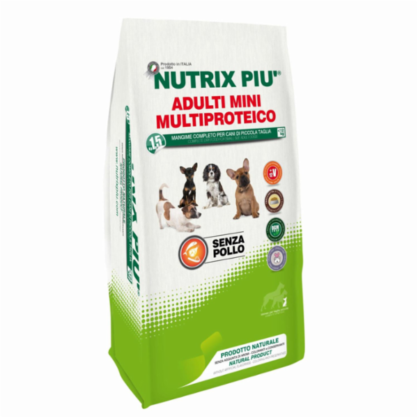 Nutrix Piu' Alimento Cani Multiproteico Senza Pollo 1,5 Kg