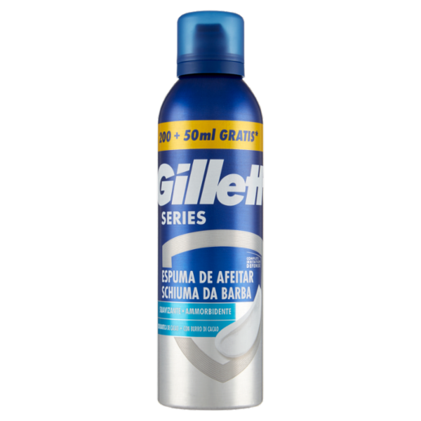 Gillette Series Schiuma da Barba Ammorbidente, 200 + 50ml Gratis
