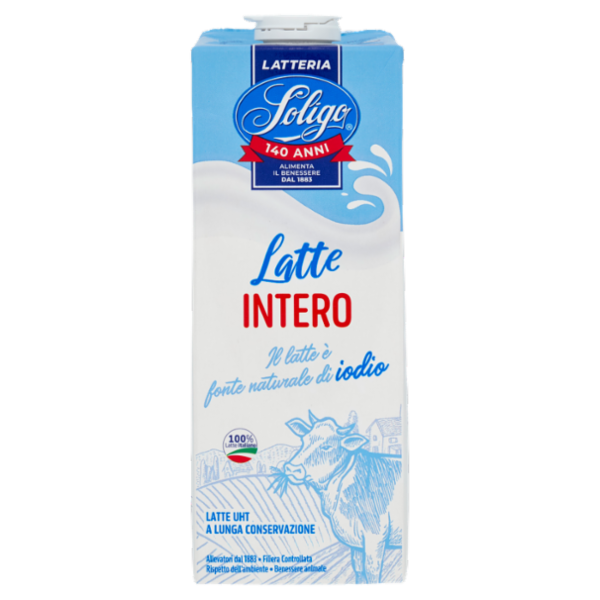 Latteria Soligo Latte Intero UHT a Lunga Conservazione 1000 ml