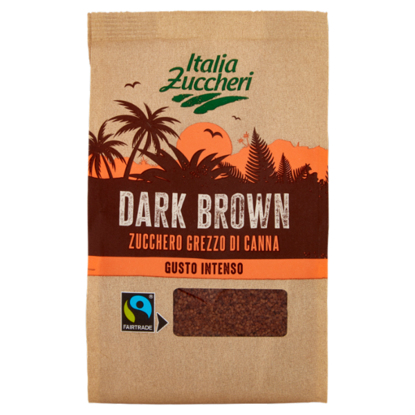 Italia Zuccheri Dark Brown Zucchero Grezzo di Canna 500 g