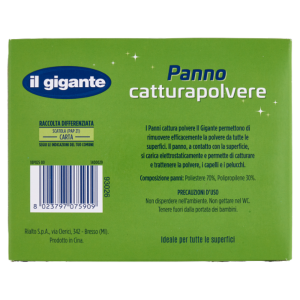 IL GIGANTE Panno catturapolvere 20 pz