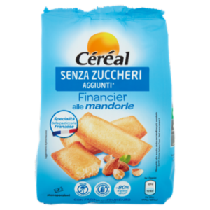 Céréal Senza Zuccheri Aggiunti* Financier Alle Mandorle Senza Olio Di Palma, 7 Monoporzioni - 175g