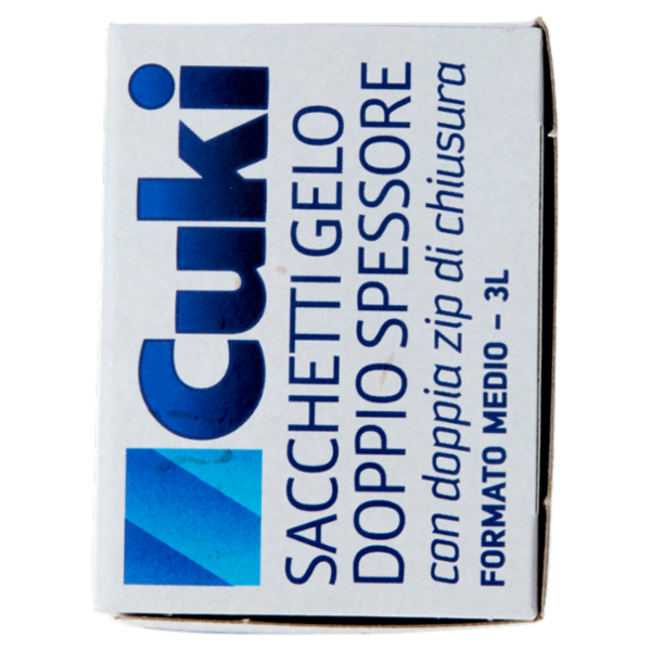 Cuki Congela Sacchetti Gelo Doppio Spessore Formato Medio - 3L- 27 x 24 cm 10 pz