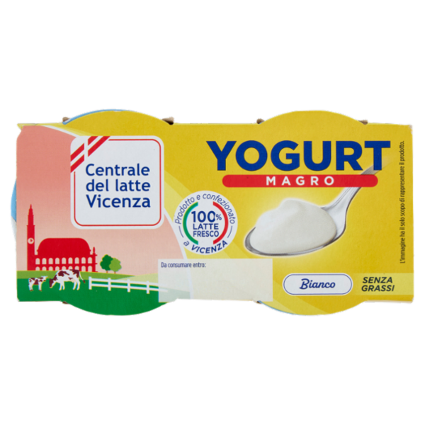 Centrale del latte Vicenza Yogurt Magro Bianco 2 x 125 g