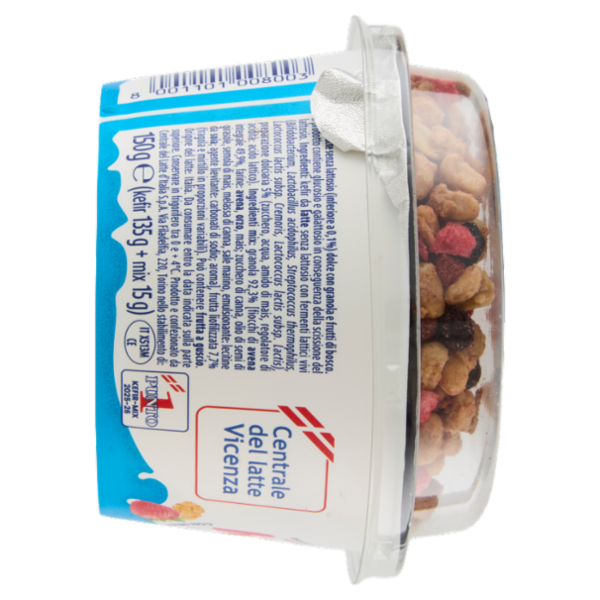 Centrale del latte Vicenza Kefir Mix Senza Lattosio con Granola e Frutti di Bosco 150 g