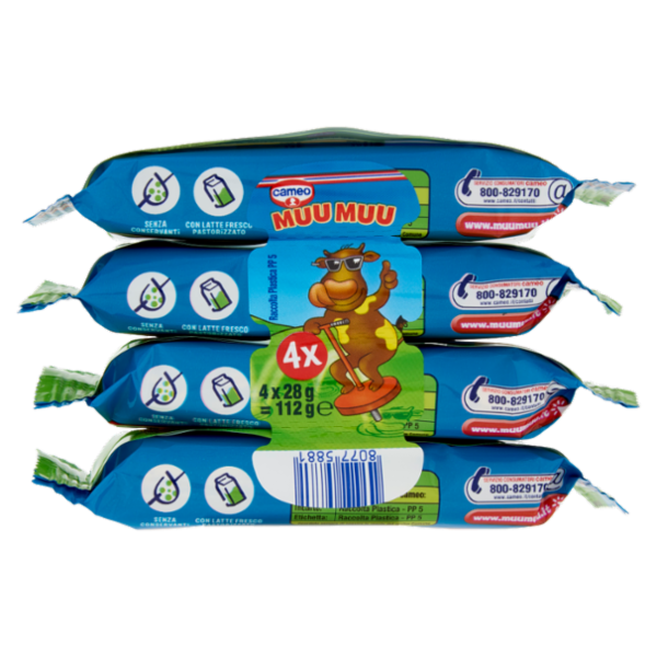 cameo Muu Muu Snack Farcitura gusto vaniglia con goloso ripieno al cioccolato 4 x 28 g