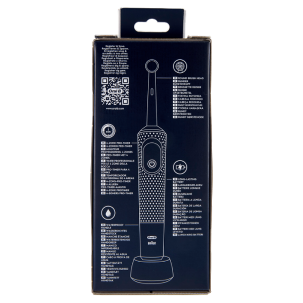 Oral-B Spazzolino Elettrico Denti Ricaricabile Pro Vitality Nero