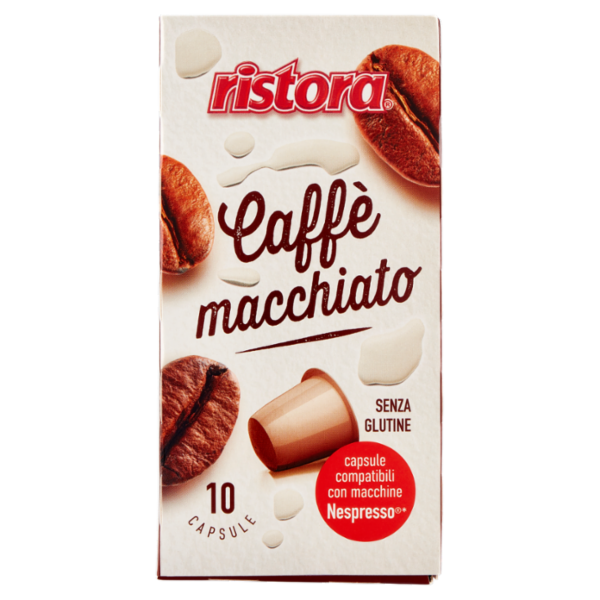 ristora Caffè macchiato capsule compatibili con macchine Nespresso* 10 x 3 g