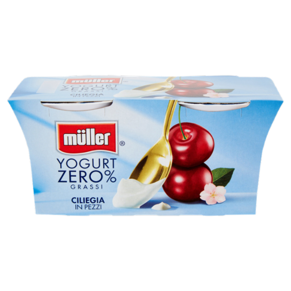 müller Yogurt Zero% Grassi Ciliegia in Pezzi 2 x 125 g
