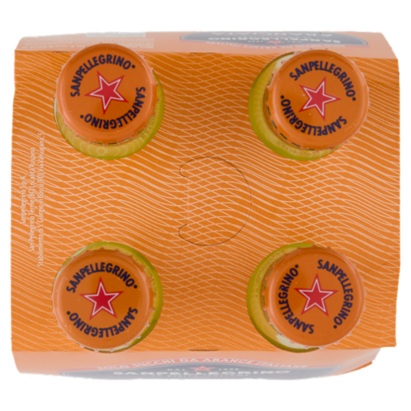 BIBITE SANPELLEGRINO, Bevanda Gassata,Aranciata, Vetro - 4x200ml