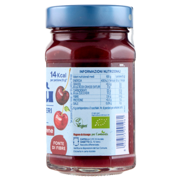 Rigoni di Asiago Natù Senza Zuccheri Aggiunti° Ciliegie e Amarene bio 240 g
