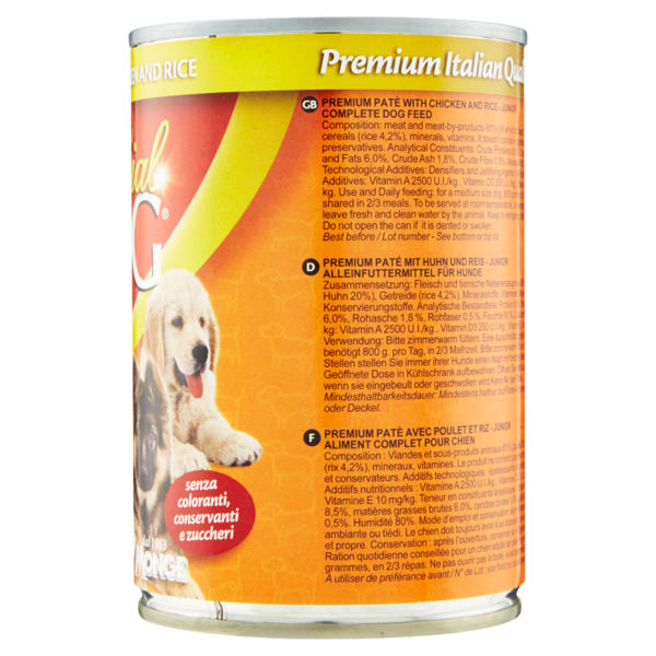 Special Dog Patè Junior Pollo e Riso 400 g