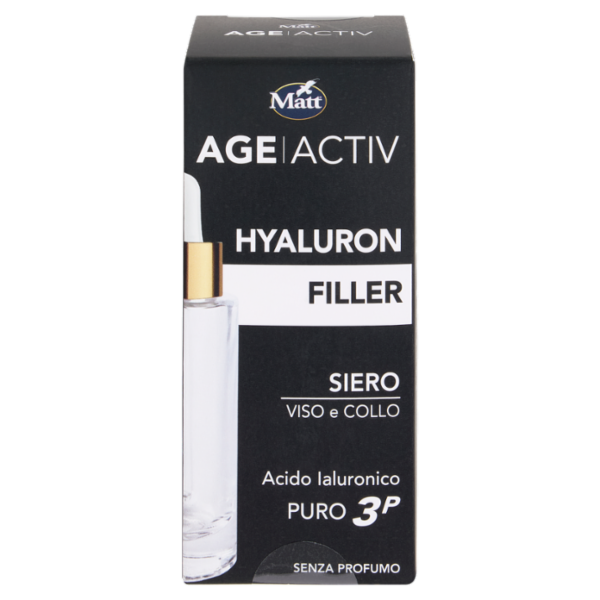 Matt Age Activ Hyaluron Filler Siero Viso e Collo Acido Ialuronico Puro 3P 30 ml