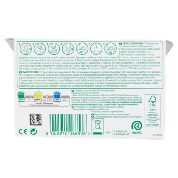 Air Wick Diffusore di Fragranza con oli essenziali Brezza Oceanica e Sale Marino 20 mL