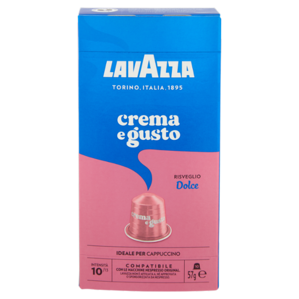 Lavazza crema e gusto Dolce Compatibile con Nespresso Original 10 Capsule 57 g