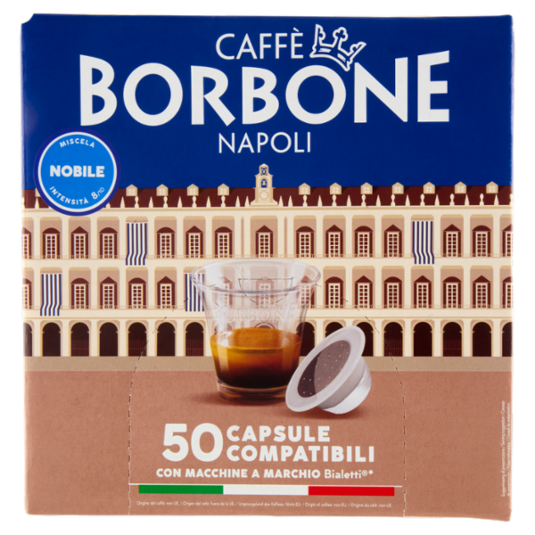 Caffè Borbone Miscela Nobile Capsule Compatibili con Macchine a Marchio Bialetti* 50 x 6 g