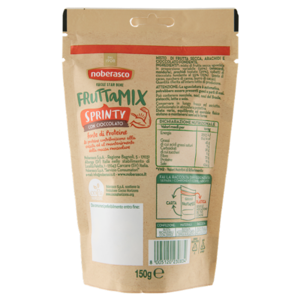 noberasco FruttaMix Sprinty con Cioccolato Fondente 150 g