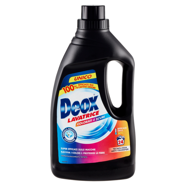 Deox Lavatrice Colorati e Scuri, Tecnologia Anti-Transfer, 24 lav, 1200 ml