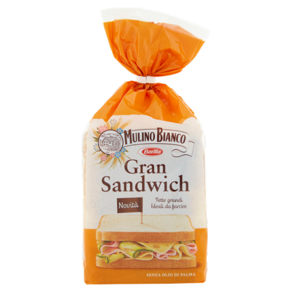 Mulino Bianco Gran Sandwich Pane Bianco Ideale per Panini 500g