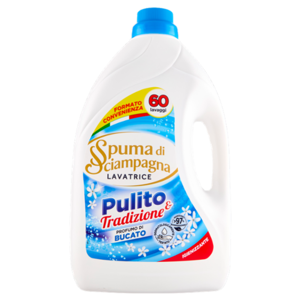 Spuma di Sciampagna Lavatrice Pulito & Tradizione Profumo di Bucato 3000 ml