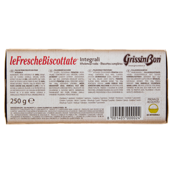 GrissinBon leFrescheBiscottate Integrali 250 g