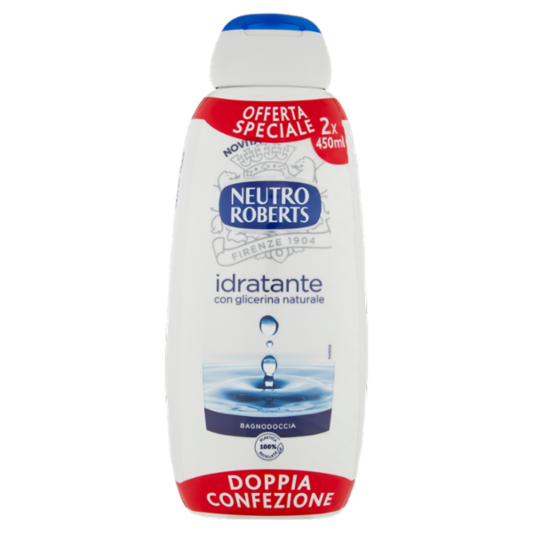 Neutro Roberts idratante con glicerina naturale Bagnodoccia 2 x 450 ml