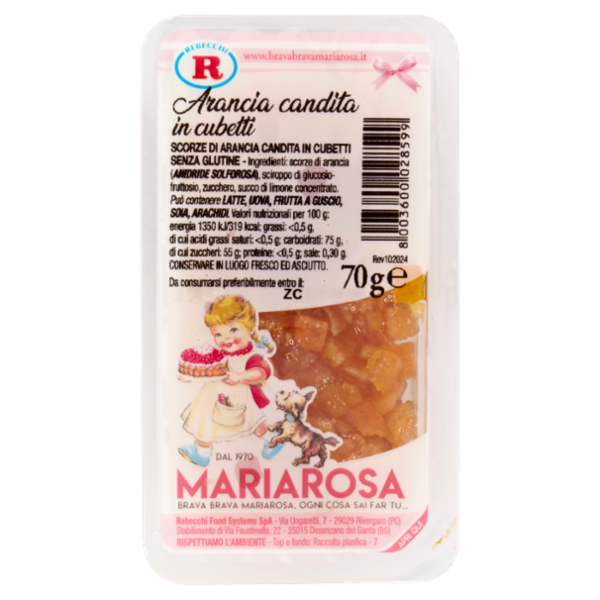 Mariarosa Arancia candita in cubetti 70 g