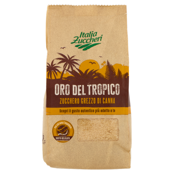 Italia Zuccheri - Oro del Tropico Zucchero Grezzo di Canna 1 Kg