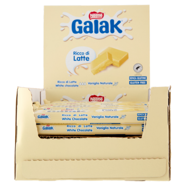 GALAK Barretta Cioccolato Bianco 36 Barrette da 40g (1,44kg)